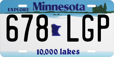 MN license plate 678LGP
