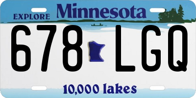 MN license plate 678LGQ