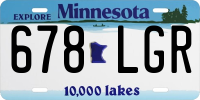 MN license plate 678LGR