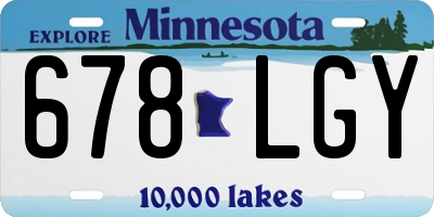MN license plate 678LGY