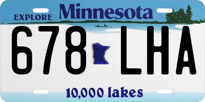 MN license plate 678LHA