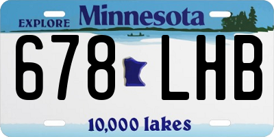 MN license plate 678LHB
