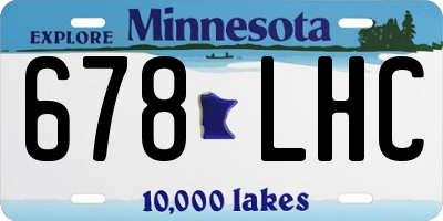 MN license plate 678LHC