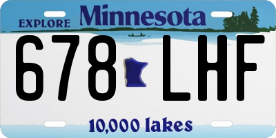 MN license plate 678LHF