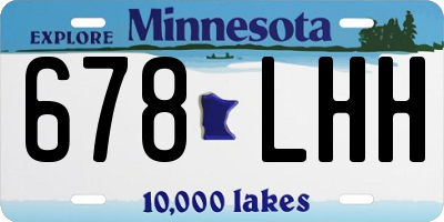 MN license plate 678LHH