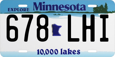 MN license plate 678LHI