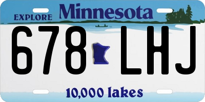 MN license plate 678LHJ