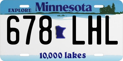 MN license plate 678LHL