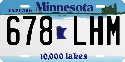 MN license plate 678LHM