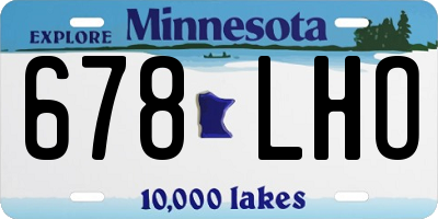 MN license plate 678LHO