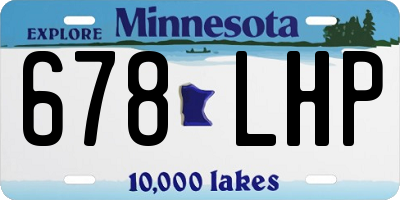 MN license plate 678LHP