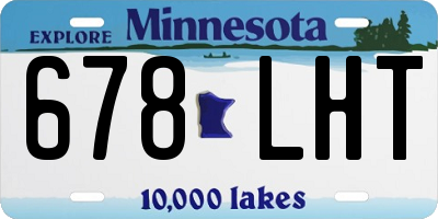 MN license plate 678LHT