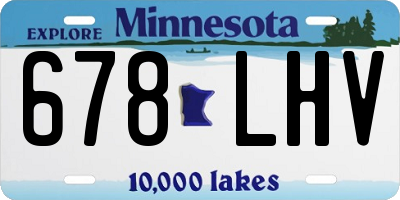 MN license plate 678LHV