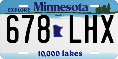 MN license plate 678LHX