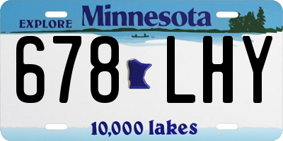 MN license plate 678LHY