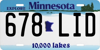 MN license plate 678LID
