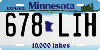 MN license plate 678LIH
