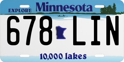 MN license plate 678LIN