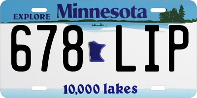 MN license plate 678LIP