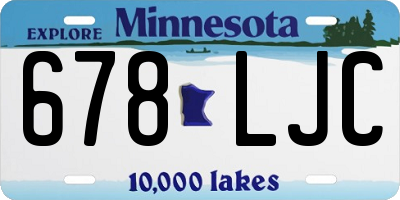 MN license plate 678LJC