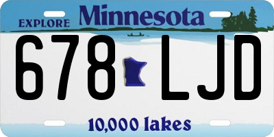MN license plate 678LJD