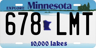 MN license plate 678LMT