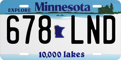 MN license plate 678LND