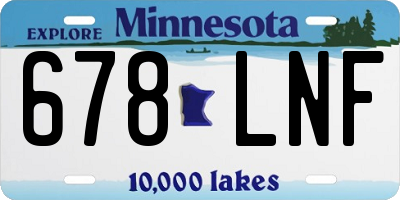 MN license plate 678LNF