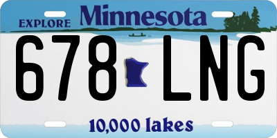 MN license plate 678LNG