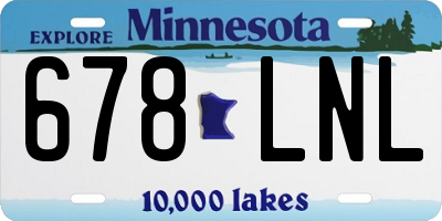 MN license plate 678LNL