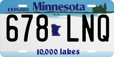 MN license plate 678LNQ
