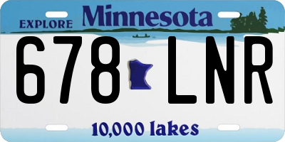 MN license plate 678LNR