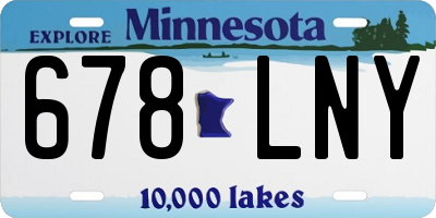 MN license plate 678LNY