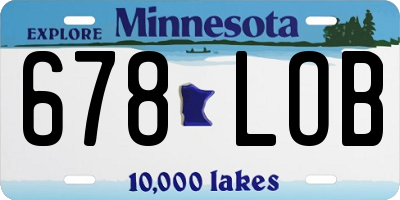 MN license plate 678LOB