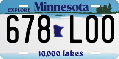 MN license plate 678LOO
