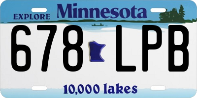 MN license plate 678LPB