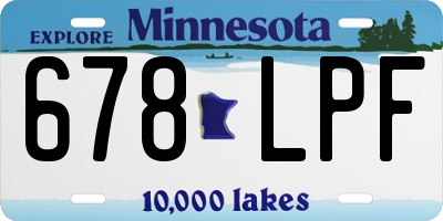 MN license plate 678LPF