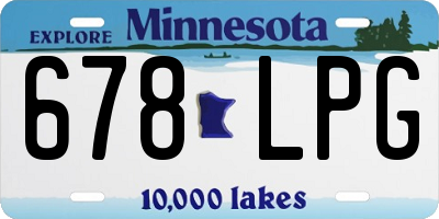 MN license plate 678LPG