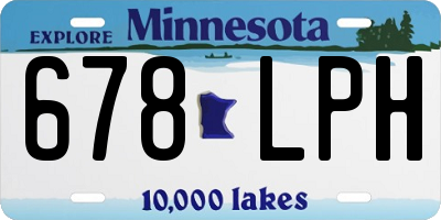 MN license plate 678LPH