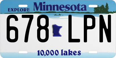 MN license plate 678LPN