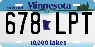 MN license plate 678LPT
