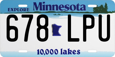 MN license plate 678LPU