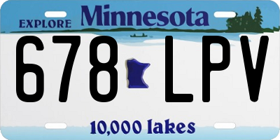 MN license plate 678LPV