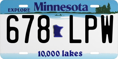 MN license plate 678LPW
