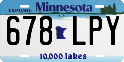 MN license plate 678LPY