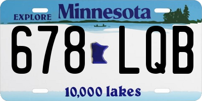 MN license plate 678LQB