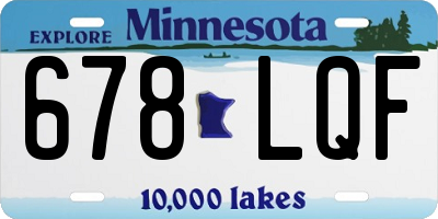 MN license plate 678LQF