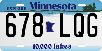 MN license plate 678LQG
