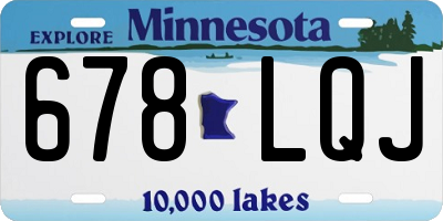 MN license plate 678LQJ