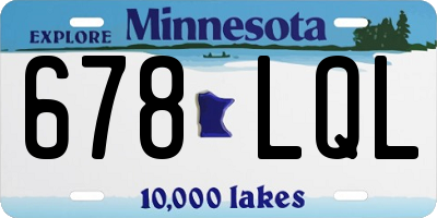 MN license plate 678LQL